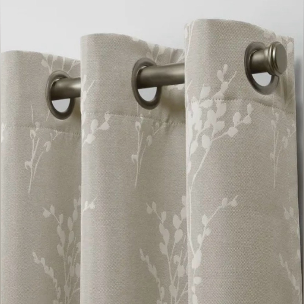 Nicole Miller Turion Grommet Top Curtain Panel Pair 52x96 - Picture 2 of 6